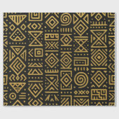 Tribal Gold Geometric Cadeaupapier (Vlak)
