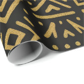 Tribal Gold Geometric Cadeaupapier (Rol Hoek)
