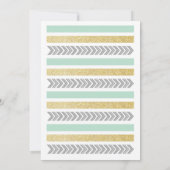 Tribal Gold Glitter Afstuderen Kaart (Achterkant)