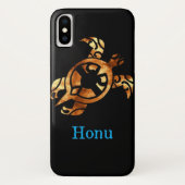 Tribal Gold Hawaiian Zee Turtle on Black Case-Mate iPhone Case (Achterkant)