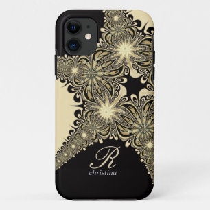  Tribal Gold Lace Monogram iPhone 5 iPhone 11 Hoesje