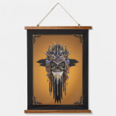Tribal Gothic Skull Wall Tapestry Hangend Wandkleed (Voorkant)