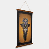 Tribal Gothic Skull Wall Tapestry Hangend Wandkleed (Gebogen)