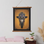 Tribal Gothic Skull Wall Tapestry Hangend Wandkleed (Slaapkamer)