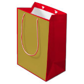 Tribal goud en rood medium cadeauzakje (Achterkant Gekanteld)