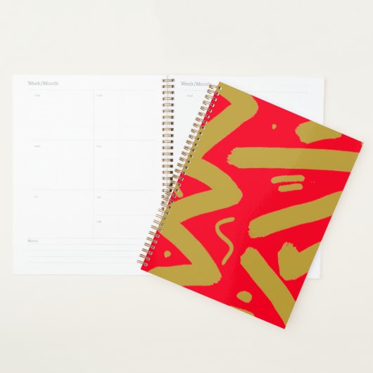 Tribal goud en rood planner (Display)
