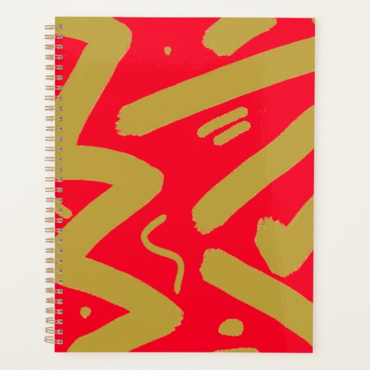 Tribal goud en rood planner (Voorkant)