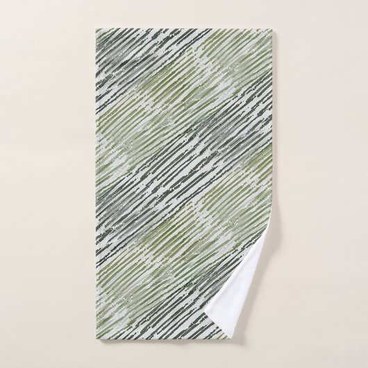 Tribal Green Stripes Abstract Pattern  Bad Handdoek (Handdoek)