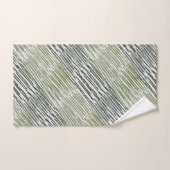 Tribal Green Stripes Abstract Pattern Bad Handdoek (Handdoek)