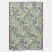 Tribal Green Stripes Abstract Pattern  Deken (Voorkant Verticaal)