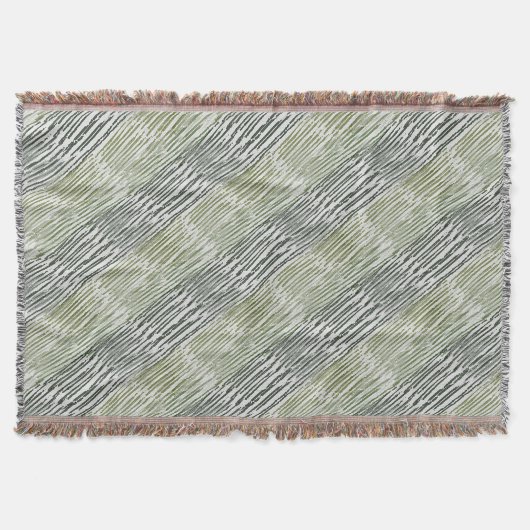 Tribal Green Stripes Abstract Pattern  Deken (Voorkant)