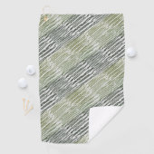 Tribal Green Stripes Abstract Pattern  Golfhanddoek (Insitu)