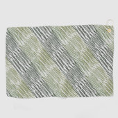 Tribal Green Stripes Abstract Pattern  Golfhanddoek (Horizontaal)