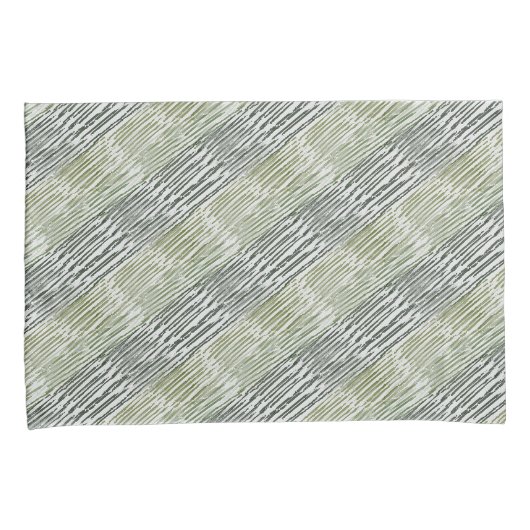 Tribal Green Stripes Abstract Pattern  Kussensloop (Voorkant-Rechts)