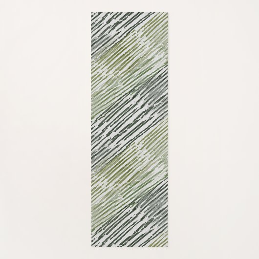 Tribal Green Stripes Abstract Pattern  Yogamat (Voorkant)