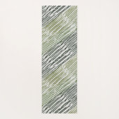 Tribal Green Stripes Abstract Pattern  Yogamat (Achterkant)
