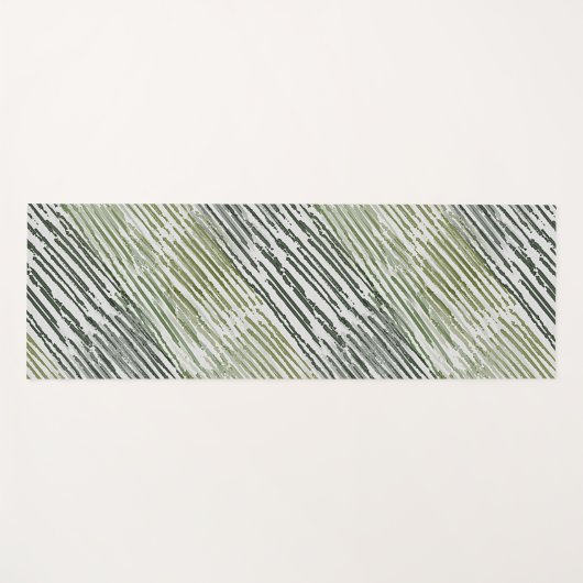 Tribal Green Stripes Abstract Pattern  Yogamat (Voorkant (horizontaal))