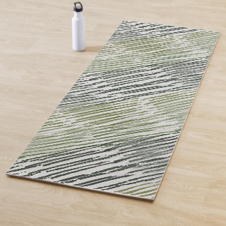 Tribal Green Stripes Abstract Pattern  Yogamat