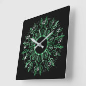 Tribal Green Sun Wall klok (Hoek)