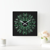 Tribal Green Sun Wall klok (Huis)