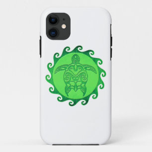 Tribal Green Zee Turtle iPhone 11 Hoesje