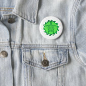 Tribal Green Zee Turtle Ronde Button 5,7 Cm (In situ)
