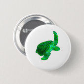 Tribal Green Zee Turtle Ronde Button 5,7 Cm (Voorkant /achterkant)