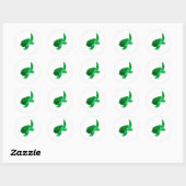 Tribal Green Zee Turtle Ronde Sticker (Vel)