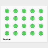 Tribal Green Zee Turtle Ronde Sticker (Vel)