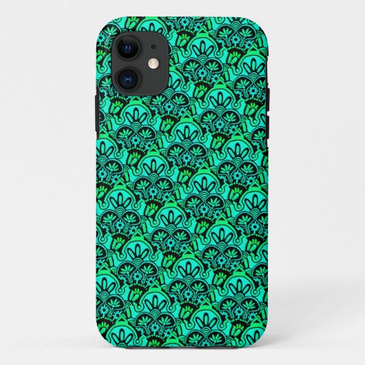 Tribal Groene en Zwarte iPhone hoes (Achterkant)