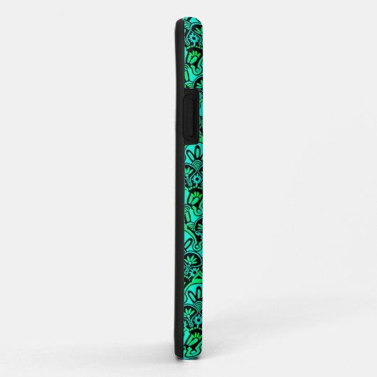 Tribal Groene en Zwarte iPhone hoes (Achterkant/rechts)