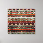 Tribal Grunge: Etno Retro Patroon Canvas Afdruk (Voorkant)