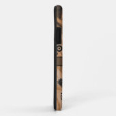 Tribal Grunge, Shades of Brown & Gray Monogram Case-Mate iPhone Case (Achterkant/rechts)