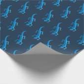 Tribal Hagedis Blauw Patroon Cadeaupapier (Hoek)