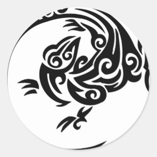 Tribal hagedis cirkel ronde sticker