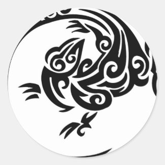 Tribal hagedis cirkel ronde sticker