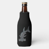 Tribal Hammerhead op zwarte fles koeler (Fles Voorkant)