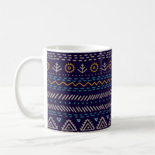 Tribal Hand-getrokken: Etnisch naadloos patroon Koffiemok