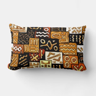 Tribal Harmony: Afrikaans geometrisch motief Kussen