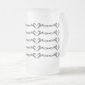 Tribal harten scroll Thunder_Cove Matglas Bierpul (Voorkant rechts)