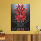 Tribal Harten Verpakt Canvas (Insitu (Woonkamer))