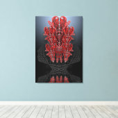 Tribal Harten Verpakt Canvas Afdruk (Insitu (Houten vloer))