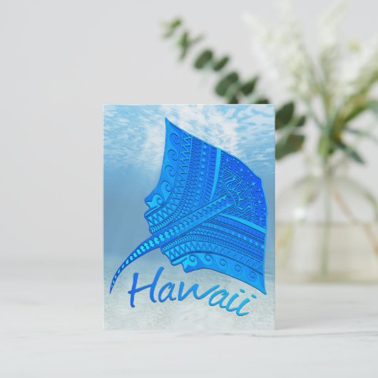 Tribal Hawaiian Stingray Briefkaart (Staand voorkant)