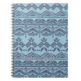 Tribal Hawaiian Stripes Woodcut Surf Motief op Bla Notitieboek