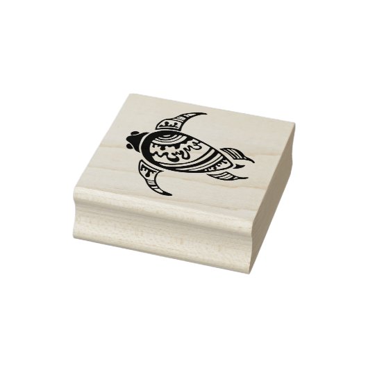 Tribal Hawaiian Zee Turtle Rubberstempel (Stempel)