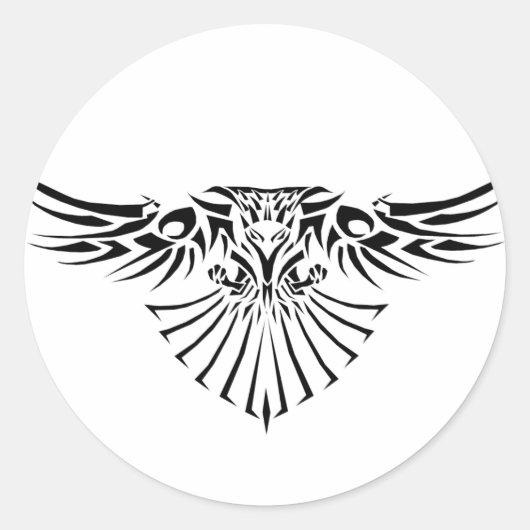 Tribal Hawk Tattoo Design Sticker (Voorkant)