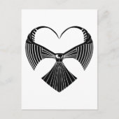 Tribal Hawk Valentijn Valentijnsdag Hart Postcar Feestdagenkaart (Voorkant)