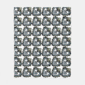 Tribal Heart Mandala Fish Pattern Design Fleece Deken (Voorkant)