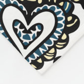 Tribal Heart Mandala Fish Pattern Design Fleece Deken (Hoek)