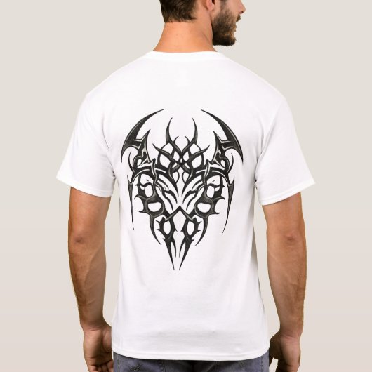 Tribal Heart Scrollwork T-shirt (Achterkant)